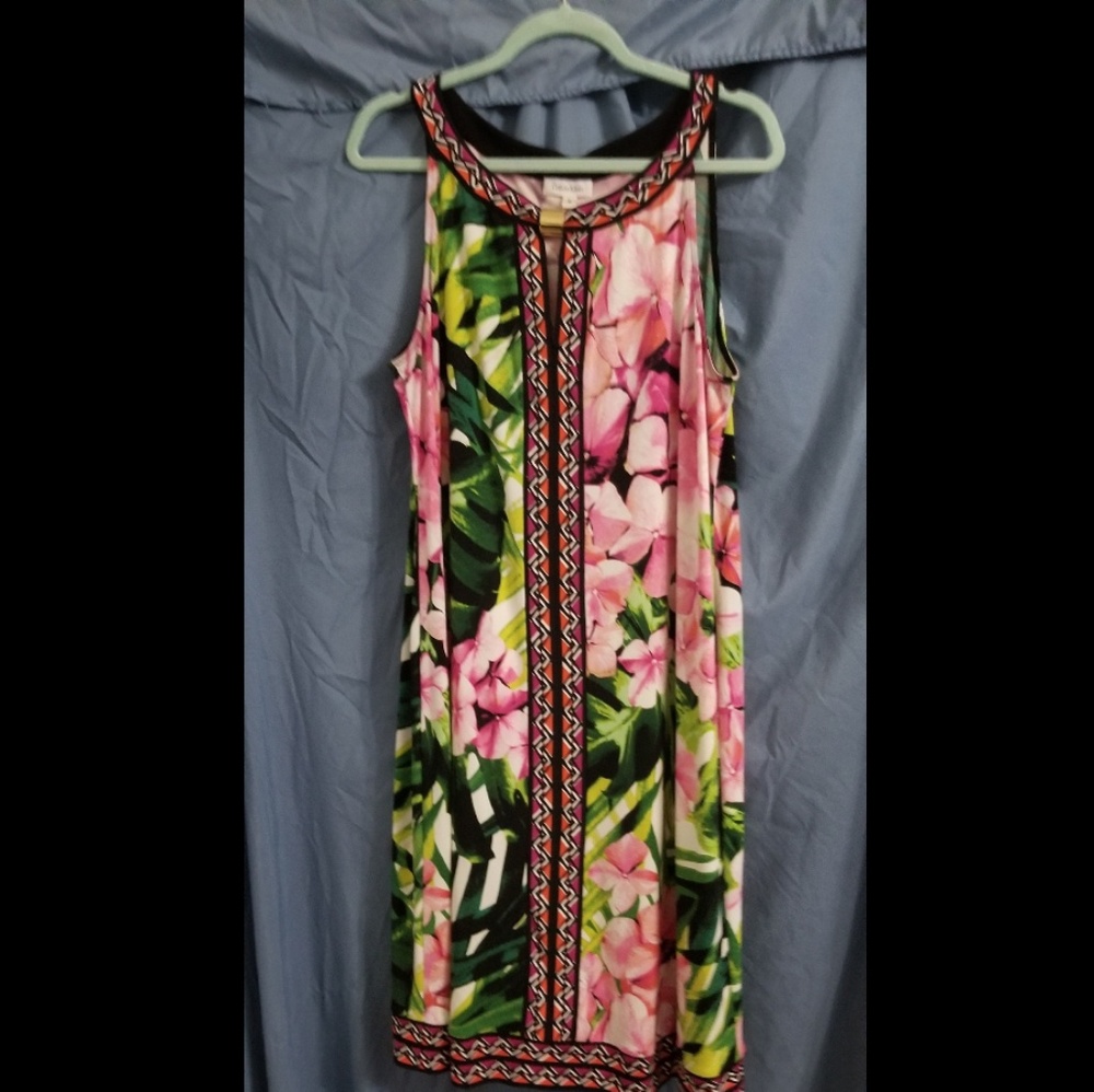 Calvin Klein multicolored floral dress